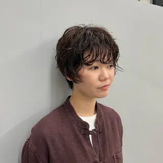 ショート パーマ 抜け感ショート パーマ/緒方椋のヘアスタイル