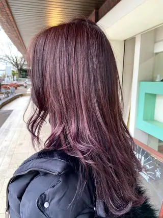 ロング カラー 髪質改善/ストレート /透明感/西川奈穂のヘアスタイル