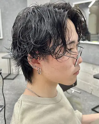 パーマ メンズ GLOP HOMME 店長　アオトのヘアスタイル