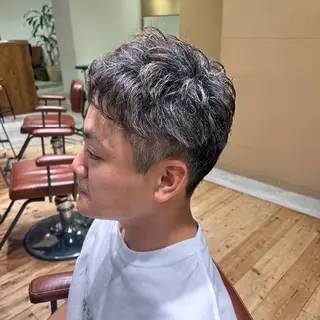 メンズ ボブレイヤー/ ブリーチ/miyuuのヘアスタイル