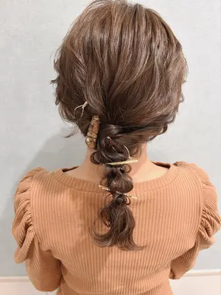 ミディアム ヘアアレンジ セットサロン      ラフテル所属・大阪/ヘアアレンジ /似合わせset💐のヘアスタイル