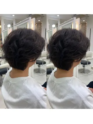 ミディアム カラー パーマ 🫧ふくだ りな 🕊のヘアスタイル
