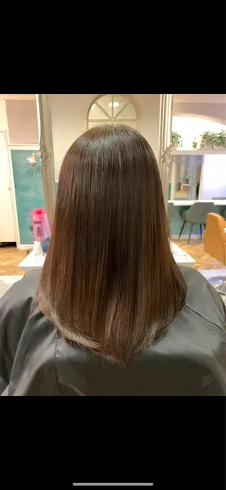 セミロング ケアカラー/縮毛矯正 /レイヤー/板垣光采のヘアスタイル