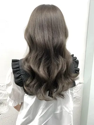 ロング カラー 映える顔周りカット ♥️韓国ヘア"ちぇるのヘアスタイル