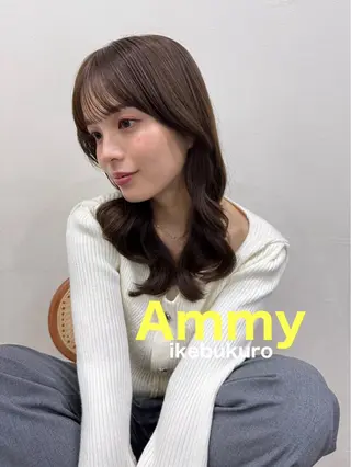 セミロング 韓国風パーマ/ 韓国ヘア/大森千寛のヘアスタイル