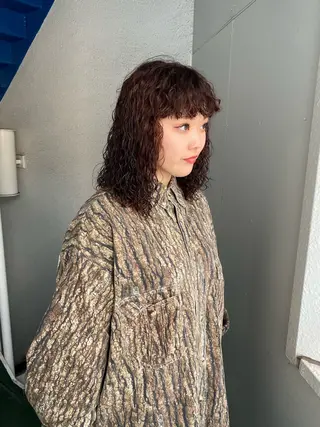 ミディアム パーマ yiye 青山所属・無料カットモデル募集 🌱ひょうがのヘアスタイル