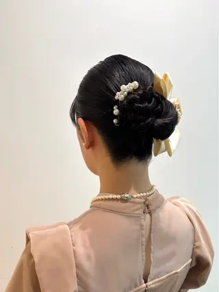 ミディアム ヘアアレンジ ショート／ミニボブ マンツーマン/マユコのヘアスタイル