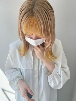 セミロング レイヤー/ハイトーン 🫧‪Erikaのヘアスタイル