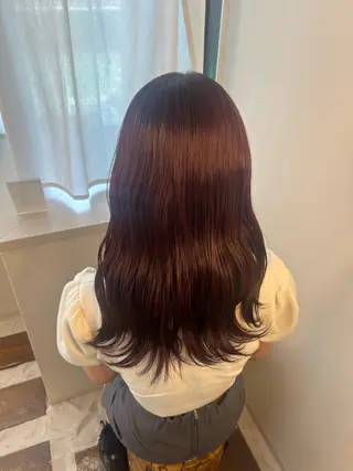 カラー shu ラベンダー/ピンクのヘアスタイル