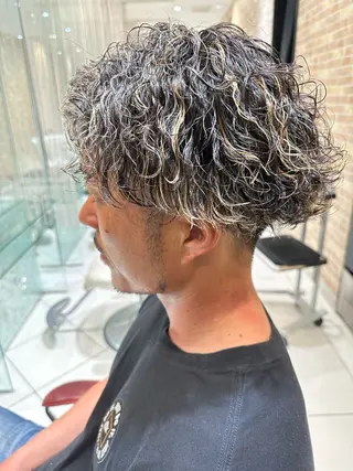 ショート パーマ メンズ 💈メンズ特化 美容師サキ💈のヘアスタイル