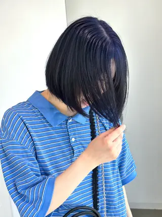 ショート カラー パーマ&ブリーチ /飯牟田/GEAR.のヘアスタイル