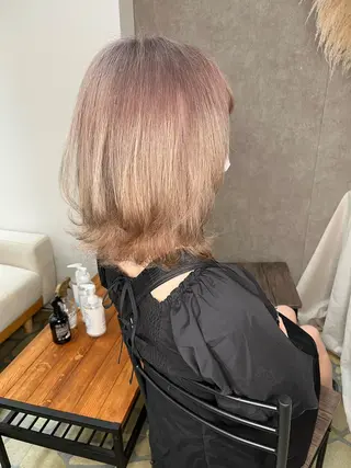 ミディアム エクステ・髪質改善・ ブリーチ・吉田大介のヘアスタイル