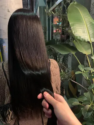 ロング 艶髪color💎髪 質改善ストレート大吉のヘアスタイル