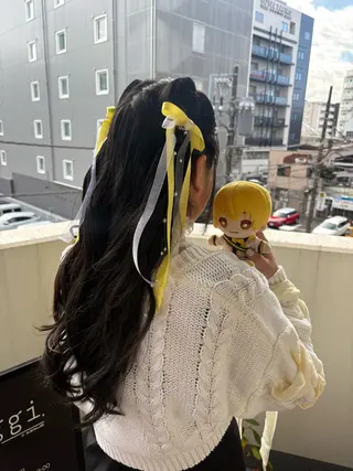 セミロング 推し活カラー/暖色 /ブリーチなし/横浜のヘアスタイル