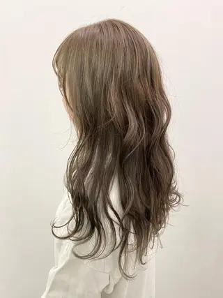 セミロング カラー brace今里店店長 加井直樹のヘアスタイル