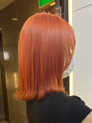 ミディアム カラー 暖色/まろベージュ/ シカタユウカのヘアスタイル