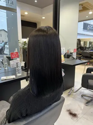 ミディアム カラー 諸岡 玲のヘアスタイル