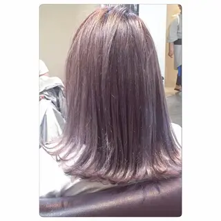 セミロング カラー 佐藤 奈佳子 サトウ ナカコのヘアスタイル