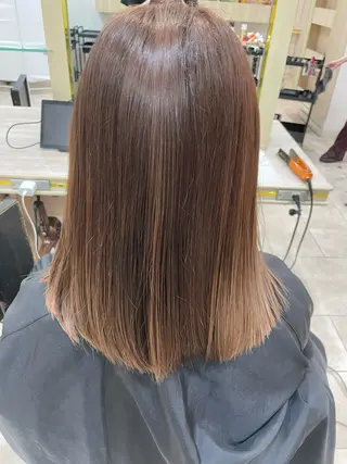 ミディアム カラー 渡邊花奈 韓国ヘアのヘアスタイル