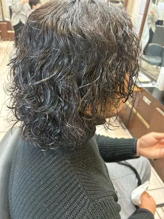 ロング パーマ メンズ 大阪/梅田/シャドウ パーマ/ノボリユウタのヘアスタイル