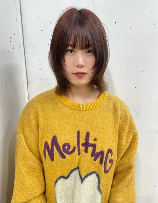 ミディアム ショート/レイヤー カット/ミサキ💐のヘアスタイル