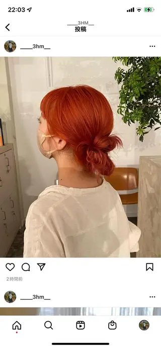 カラー ヘアアレンジ 原 瑞希のヘアスタイル