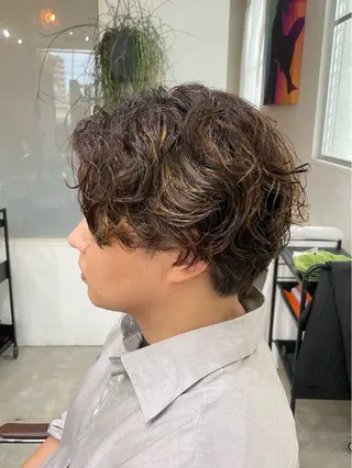 ショート カラー パーマ メンズ JERICHO HAIR所属・河野 由佳の眉毛・アイブロウイメージ