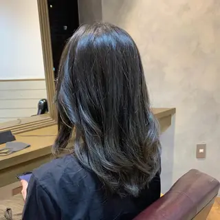セミロング カラー ✨️美髪矯正×似合わ せ艶カラー✨藤田透のヘアスタイル