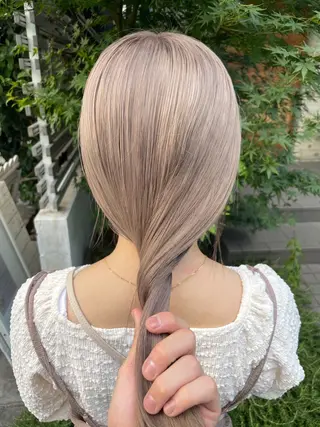 セミロング カラー 顔周りカット× 髪質改善【リョウ】のヘアスタイル