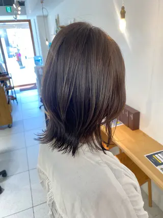 ミディアム カラー 安永 涼のヘアスタイル