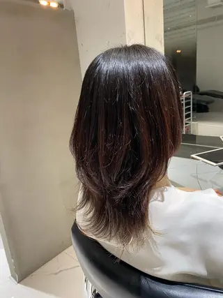 セミロング カラー ナチュラル/韓国💎 haruka 💎のヘアスタイル