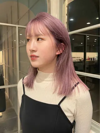 ミディアム カラー Then所属・mana/ハイトーン /ヘアアレンジ🎀のヘアスタイル