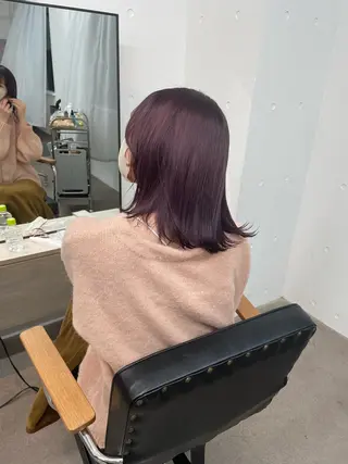 ミディアム カラー 原 菜帆のヘアスタイル