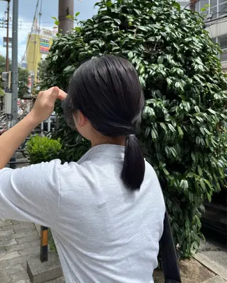 ミディアム カラー yohaku misakiのヘアスタイル