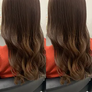 セミロング ブリーチ無しカラー✨ 美鈴のヘアスタイル