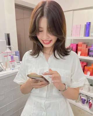 ミディアム 韓国風/髪質改善 赤み消し✨junkiのヘアスタイル