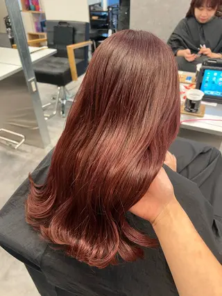 セミロング カラー 中井 一葉のヘアスタイル