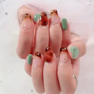 ネイル マジョリカ ブルーのネイルデザイン