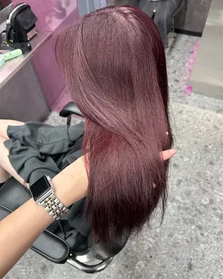 カラー LANDS所属・nanaka 🤍韓国ワンホンヘアのヘアスタイル