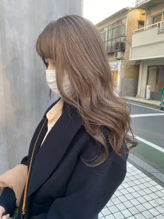 ロング カラー シェアサロン salowin所属・✨ブリーチなし透明感 カラー🥇ユースケのヘアスタイル