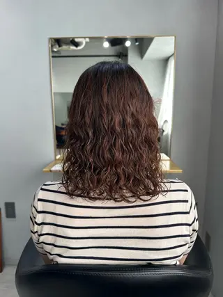 ミディアム パーマ ウェーブパーマ/ レイヤー/齋藤大貴のヘアスタイル