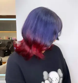 ミディアム カラー MARQUEE所属・Ayame / ハイトーンカラーのヘアスタイル