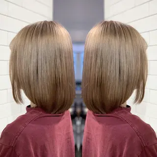 ショート カラー ヘアアレンジ 髪質改善×ハイトーン 中田啄也のヘアスタイル