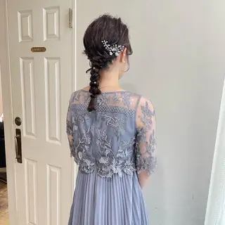 ミディアム ヘアアレンジ MIOベージュカラー 柔らかいカラーのヘアスタイル