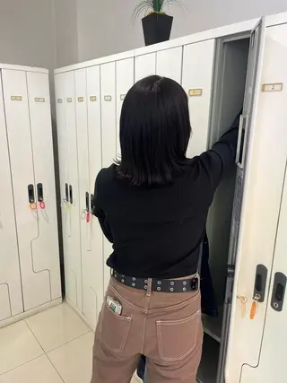 ミディアム ぷつっとボブ/ちゅる ピンク/mika☆のヘアスタイル