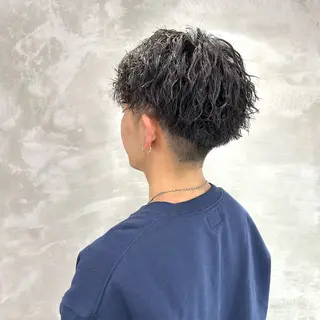 パーマ メンズ 透明感カラー/メンズ /ボブKanna🪄のヘアスタイル