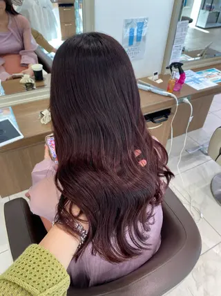 ロング カラー 長妻莉央/縮毛矯正 髪質改善カラーのヘアスタイル