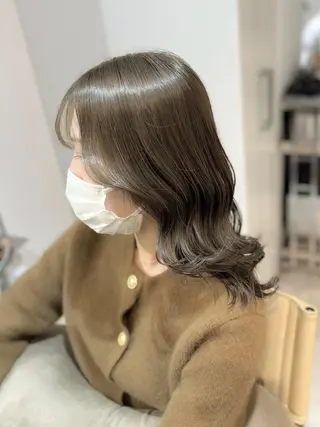 ミディアム カラー ヘアアレンジ ✨韓国/外国人風✨ 江原巧のヘアスタイル