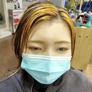 ミディアム カラー ヘアアレンジ Add9 柳田健登のヘアスタイル