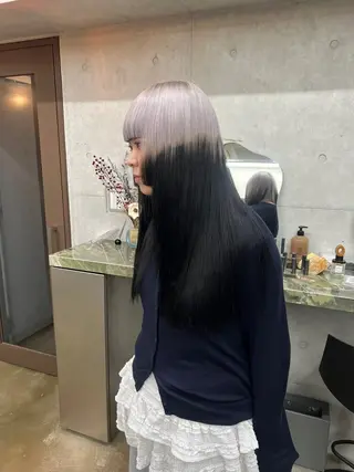 セミロング カラー ハイトーンカラー/ さらさのヘアスタイル